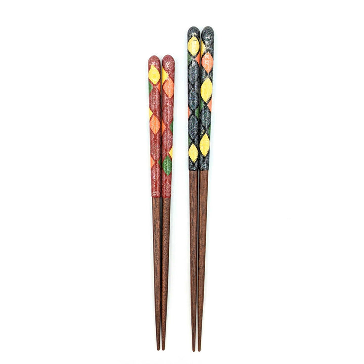 Wakasa Lacquerware Chopsticks - Diamond Pattern (Engravable)