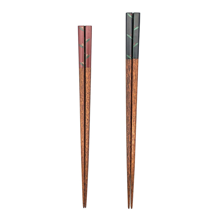 Aizu Lacquerware Chopsticks - Nandina Design (Engravable)