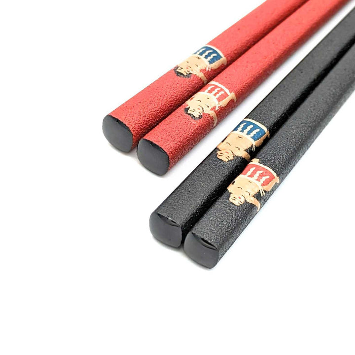 Wajima Lacquerware Sumo Wrestler Pair Chopsticks