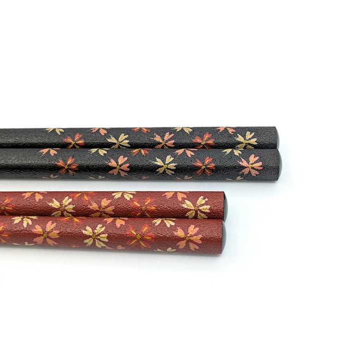 Wajima Lacquerware Slim Square Sakura Chopsticks