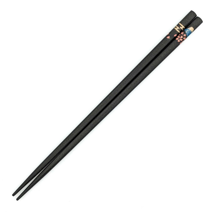Wajima Lacquerware Slim Square Mt.Fuji Sakura Motif Chopsticks