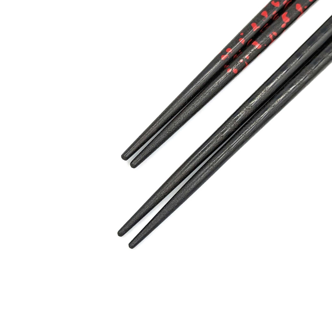 Tsugaru-nuri Top-Shaved Raden Monsha Lacquered Pair Chopsticks