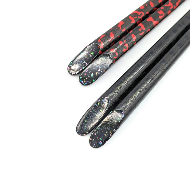 Tsugaru-nuri Top-Shaved Raden Monsha Lacquered Pair Chopsticks