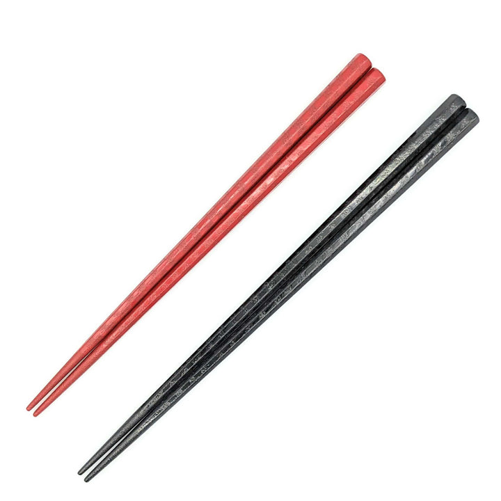 Tsugaru-Nuri Octagonal Lacquered Pair Chopsticks