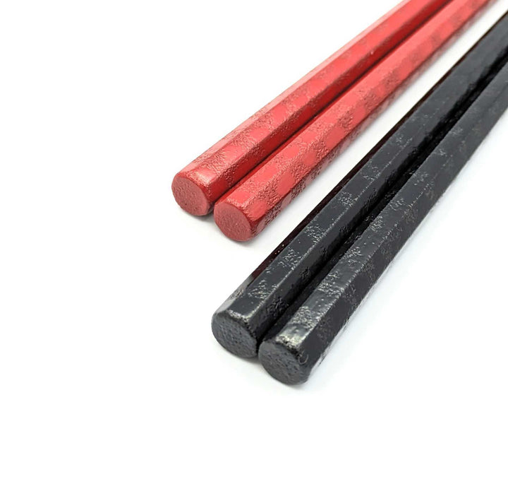 Tsugaru-Nuri Octagonal Lacquered Pair Chopsticks