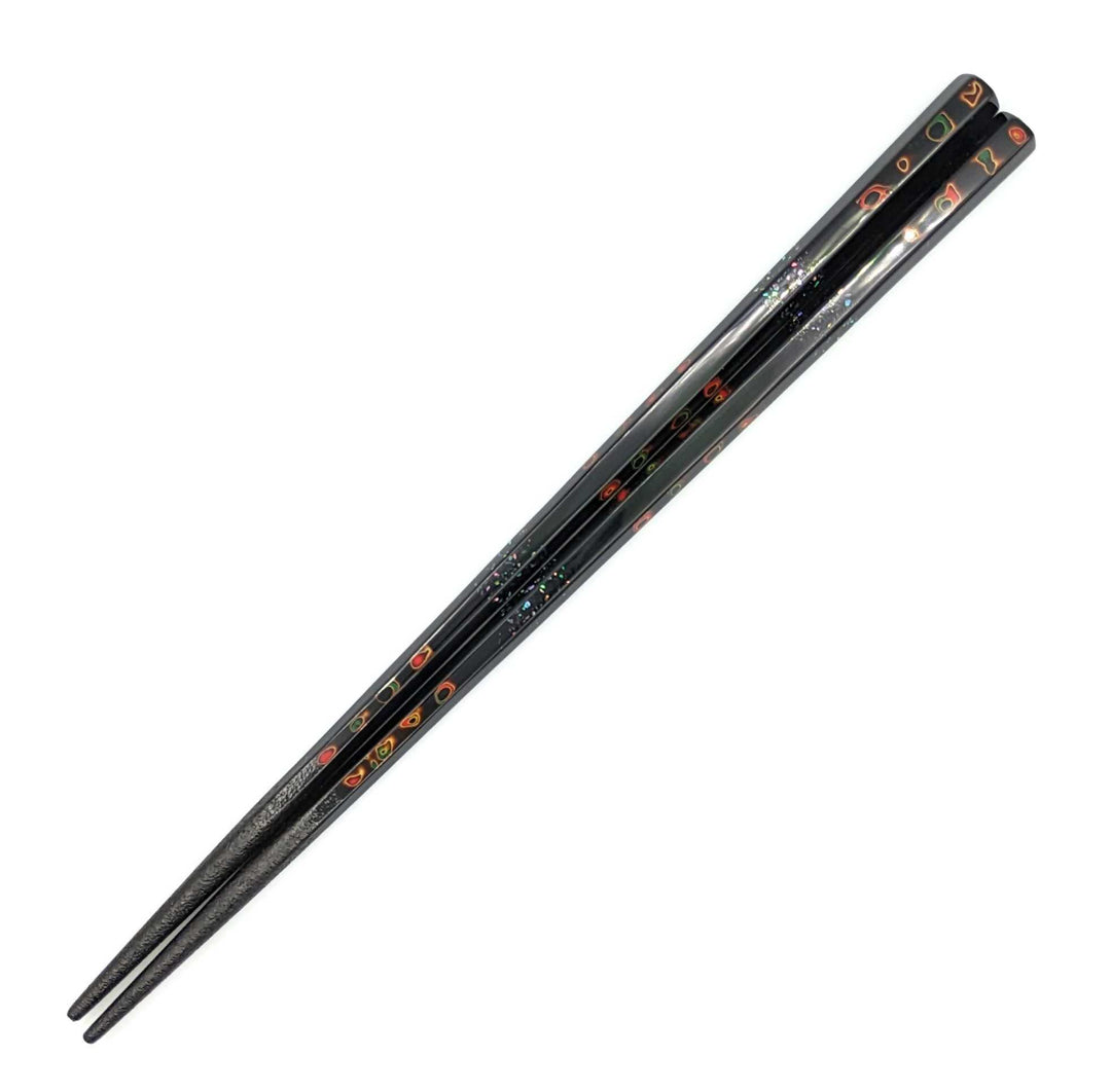 Tsugaru-nuri Hexagonal Chopsticks with Alternating Raden & Plain Sides – Tsugaru Karanuri Finish