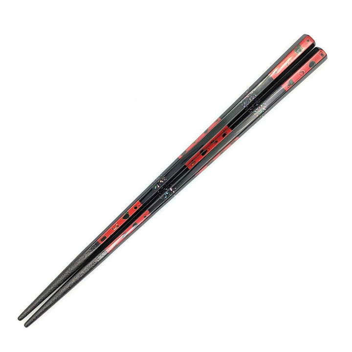 Tsugaru-nuri Hexagonal Chopsticks with Alternating Raden & Plain Sides – Tsugaru Karanuri Finish