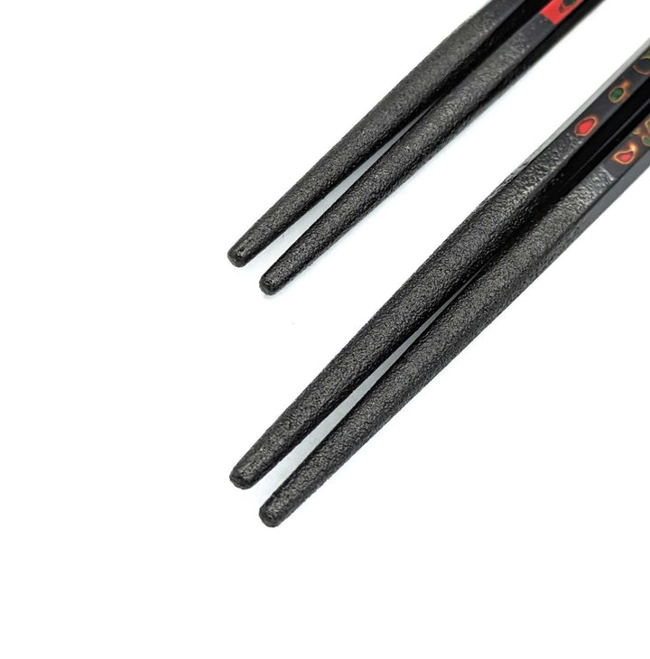 Tsugaru-nuri Hexagonal Chopsticks with Alternating Raden & Plain Sides – Tsugaru Karanuri Finish