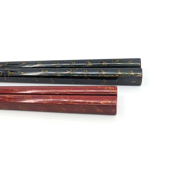 Karanuri Pair Chopsticks Green and Red (Engravable)