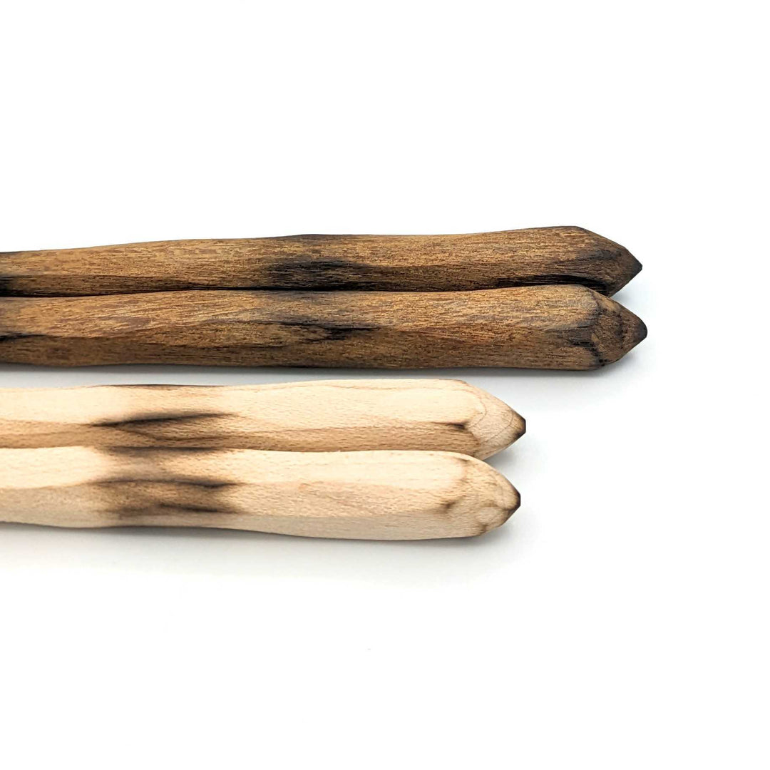 Edo Karaki Comfortable Pair Chopsticks Burnt Handle Design