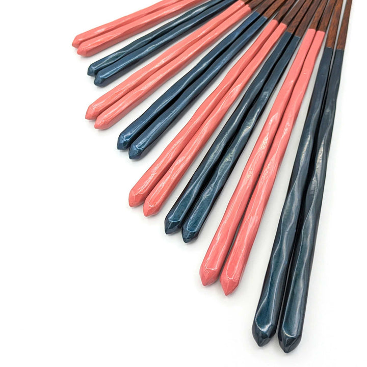Comfortable to Use Chopsticks Blue and Pink