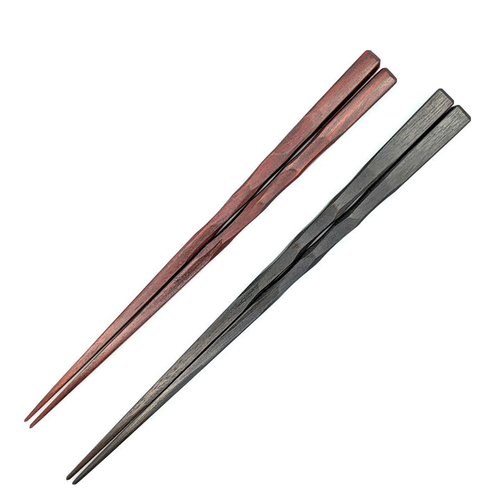 Comfortable Pair Chopsticks Enju Black & Brown