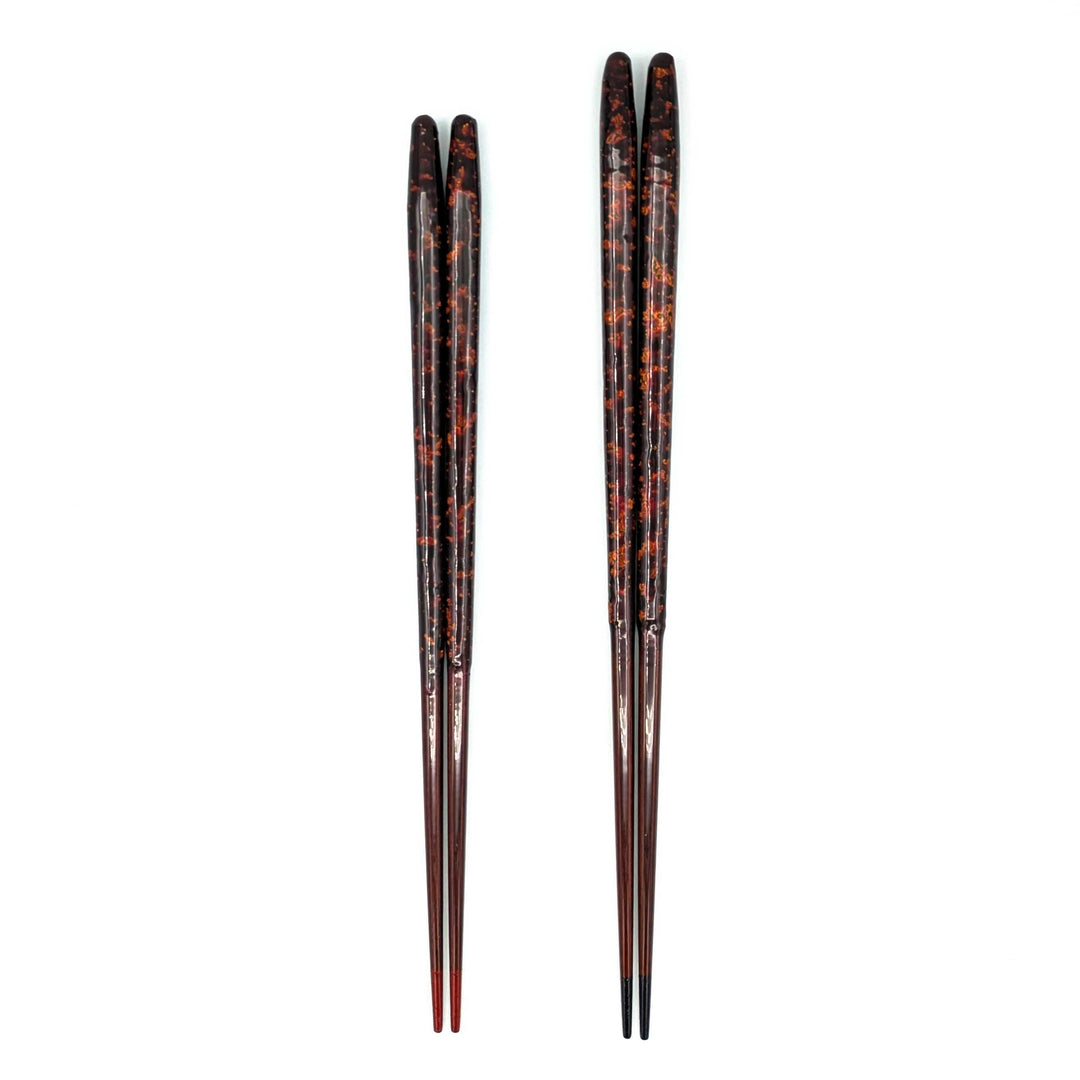 Wakasa Lacquerware Chopsticks – Dishwasher-Safe Rikyu Shape with Mother-of-Pearl Inlay