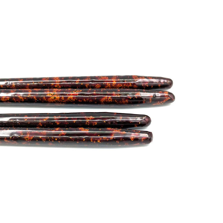 Wakasa Lacquerware Pair Chopsticks – Dishwasher-Safe Rikyu Shape with Mother-of-Pearl Inlay