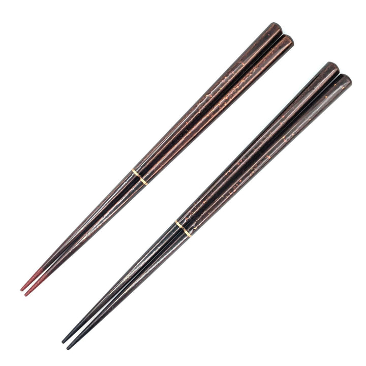 Wakasa Lacquerware Pair Chopsticks - Mother-of-Pearl Inlay (Engravable)