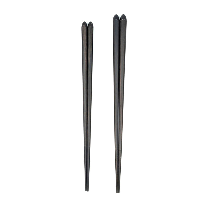 Dishwasher-Safe Chamfered Striped Ebony Chopsticks(Engravable)