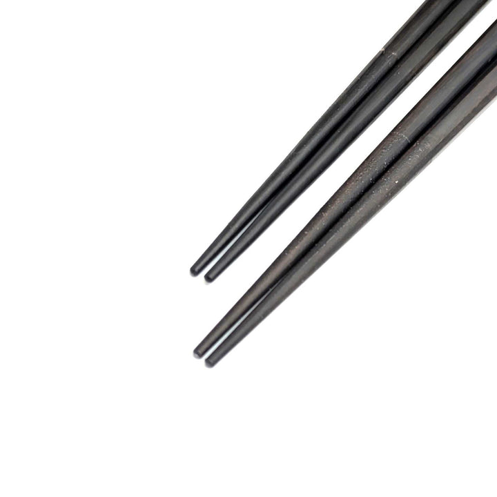 Dishwasher-Safe Chamfered Striped Ebony Chopsticks(Engravable)