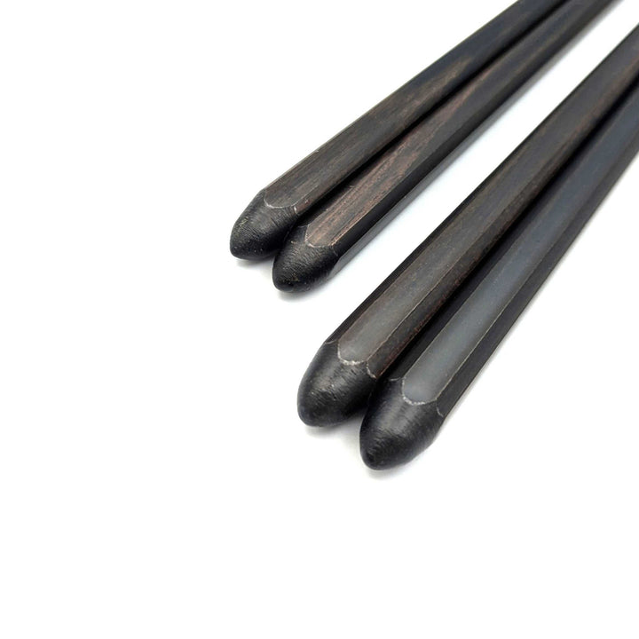Dishwasher-Safe Chamfered Striped Ebony Chopsticks(Engravable)