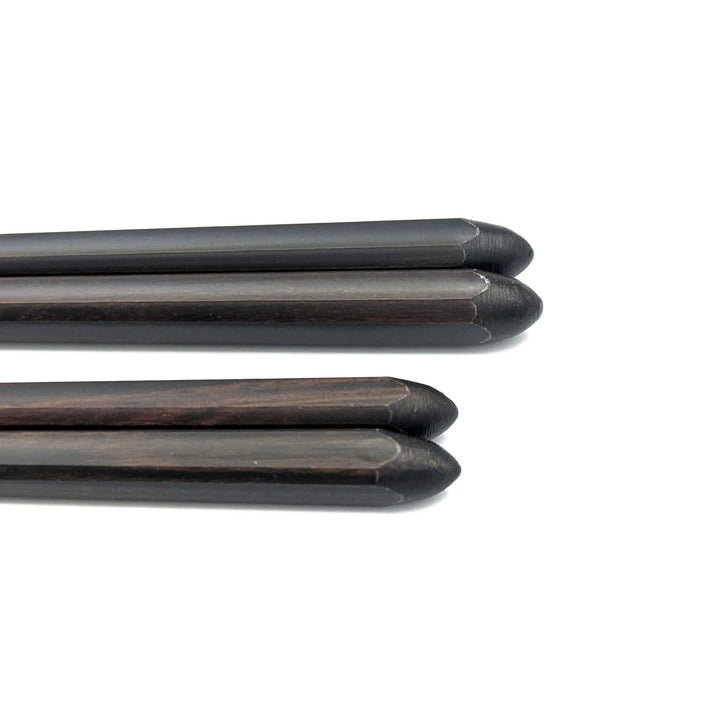 Dishwasher-Safe Chamfered Striped Ebony Chopsticks(Engravable)