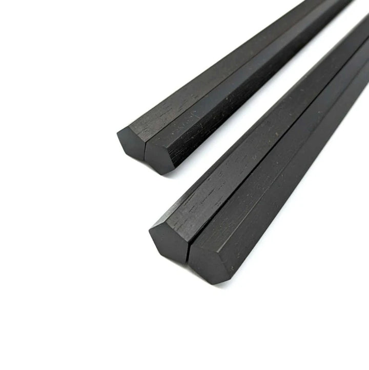 Edo-Karaki Pentagonal Macassar Ebony Pair Chopsticks