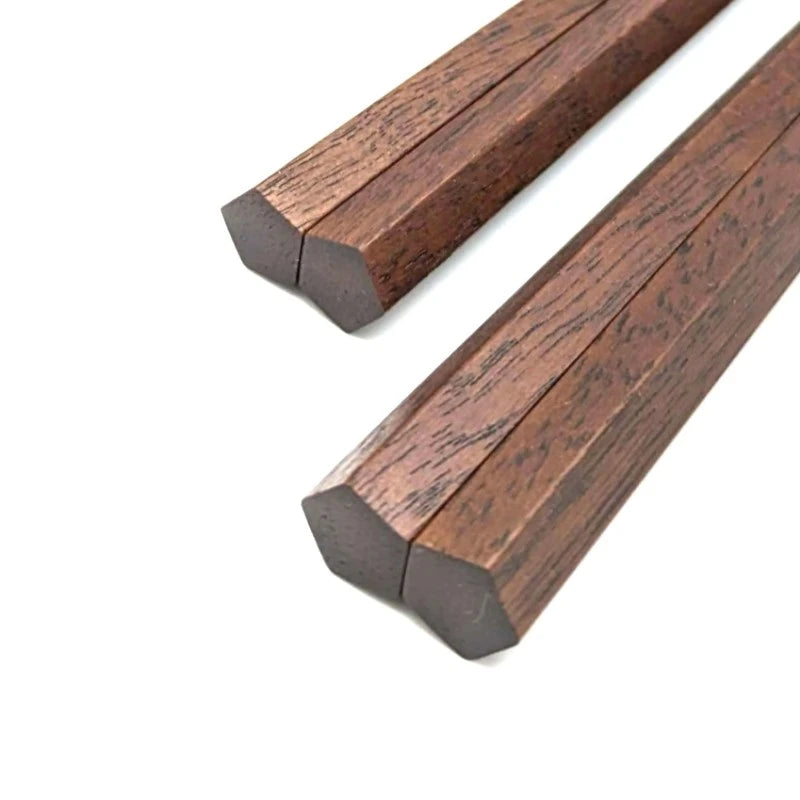 Edo-Karaki Pentagonal Ironwood Pair Chopsticks