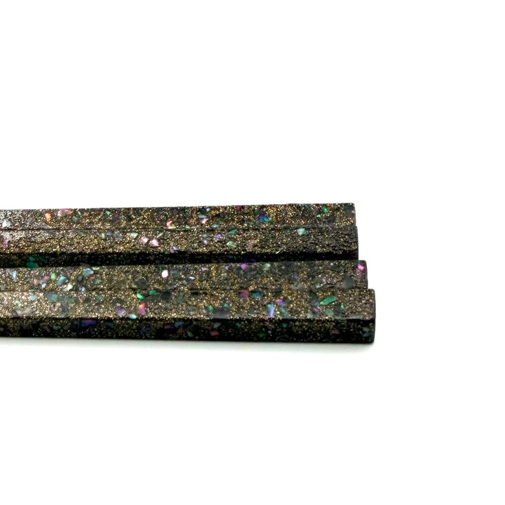 Wajima Lacquer Chopsticks – Aogai Shell & Green Opal, Pentagon