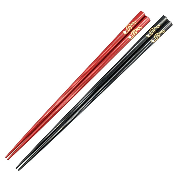 Echizen Lacquerware Round Melody Pair Chopsticks with Swarovski Crystal