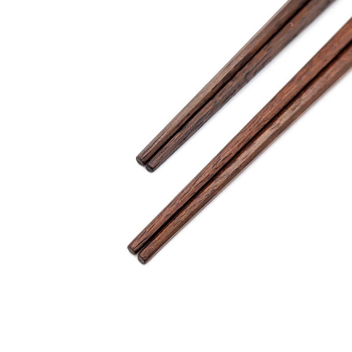 Kyoto Nishijin Foil Octagonal Ironwood Chopsticks set in a wooden box – Light Blue & Pink