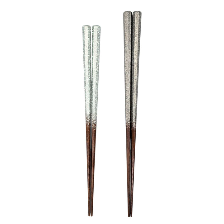 Kyoto Nishijin Foil Octagonal Ironwood Chopsticks set in a wooden box – Metallic & Leaf Metallic