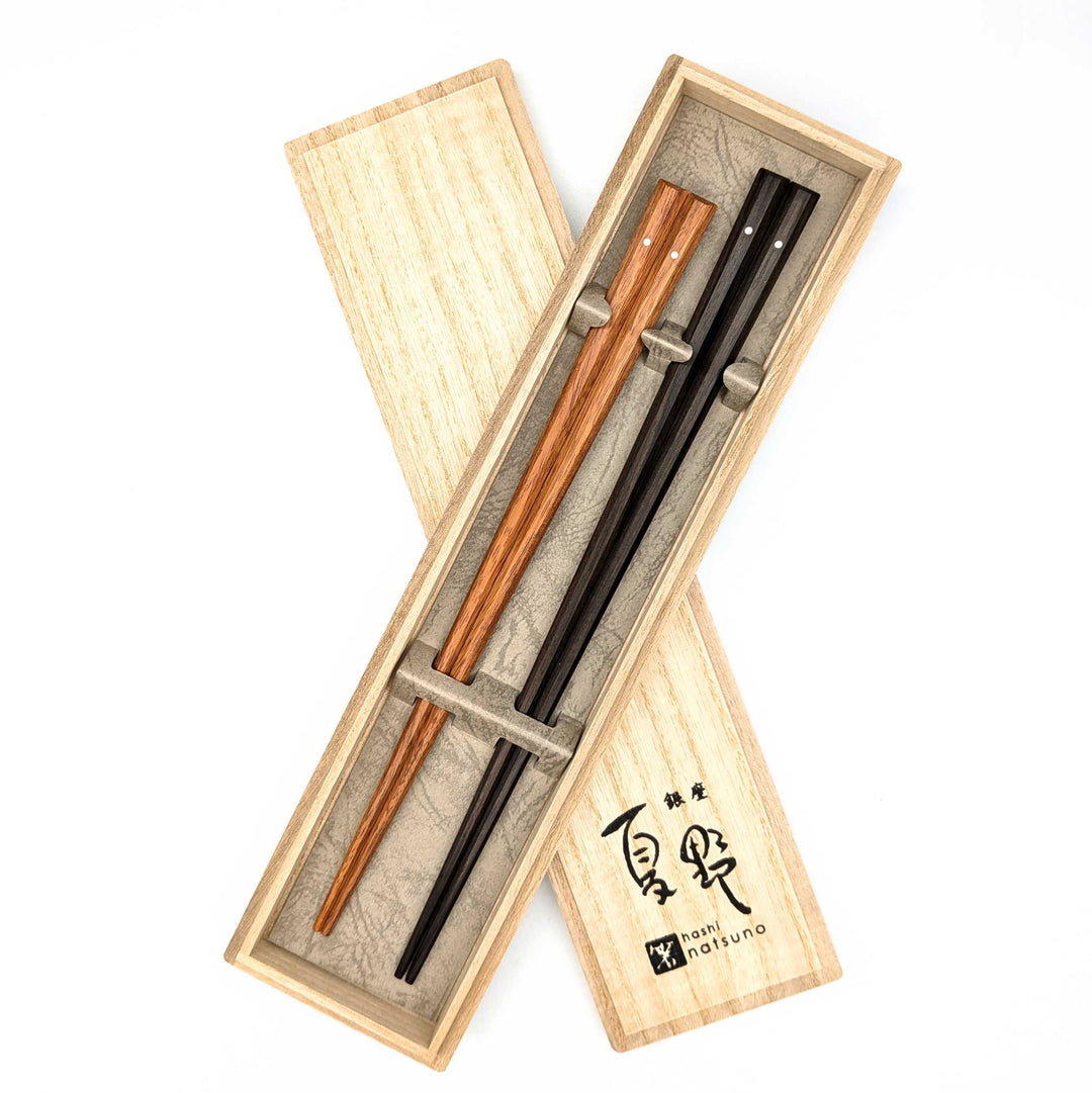 Niigata Wooden Chopsticks: Special Grade 100-Year Octagonal Chopsticks set in a wooden box