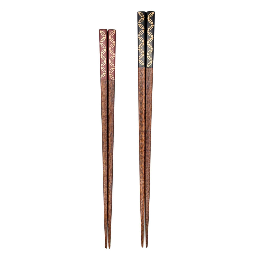 Aizu Lacquerware Chopsticks - Overlapping Circles Design (Engravable)