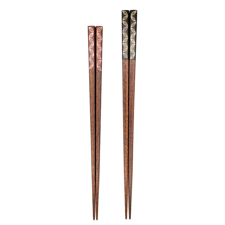 Aizu Lacquerware Chopsticks - Overlapping Circles Design (Engravable)