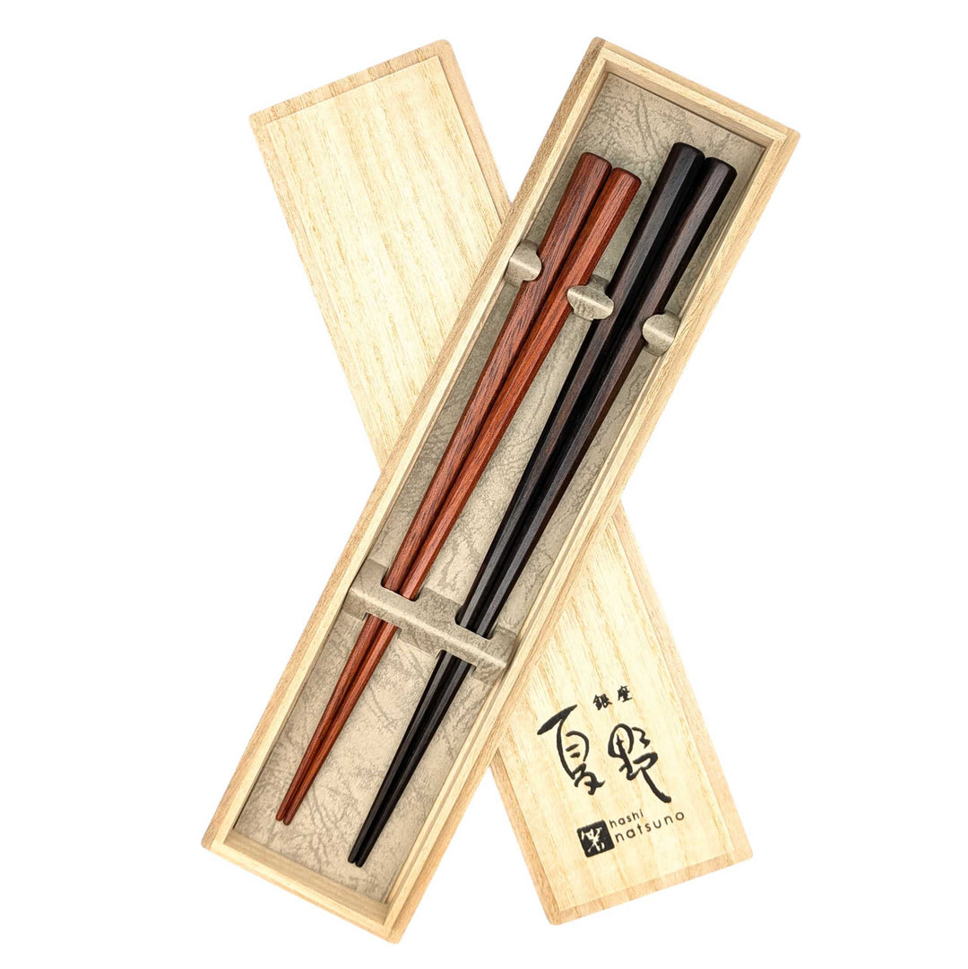 Kyoto Fine Wood Octagonal Chopsticks set in a wooden box