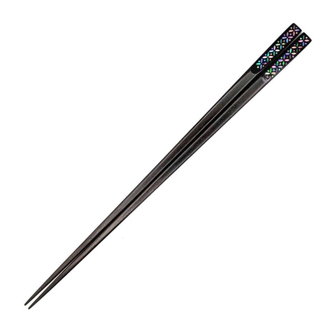 Saga Raden Mother-of-Pearl Inlay Chopsticks - Shippo Pattern