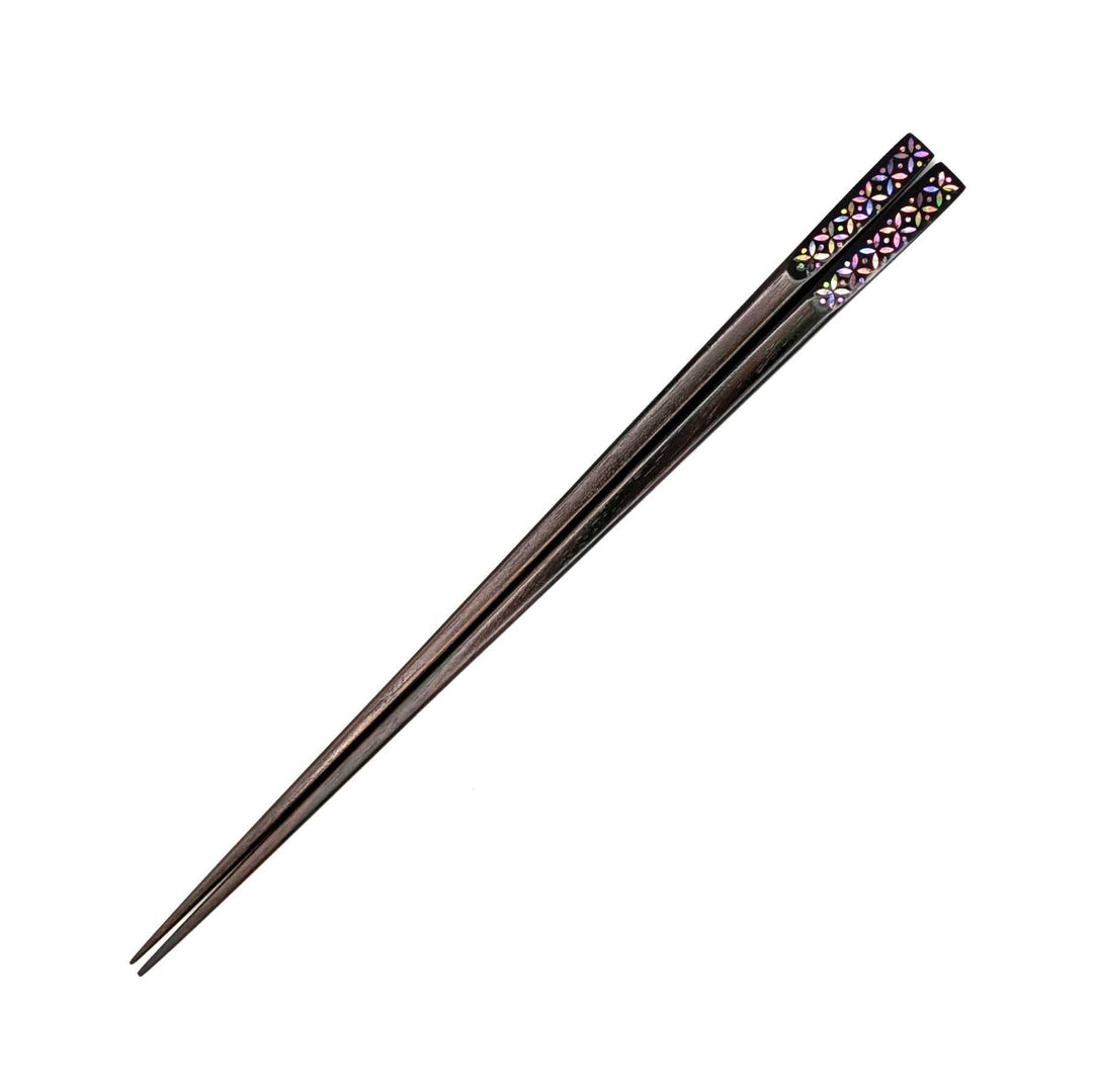 Saga Raden Mother-of-Pearl Inlay Chopsticks - Shippo Pattern