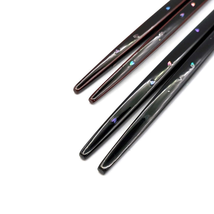 Saga Raden Rikyu Chopsticks set in a wooden box - Cherry Blossom Shell Inlay