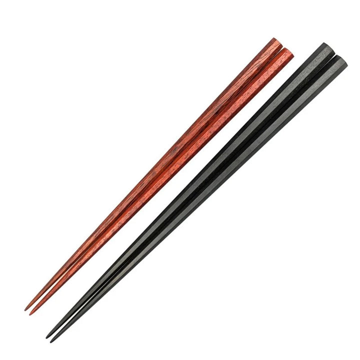 Edo-Karaki Octagonal Pair Chopsticks - Macassar Ebony and Satine