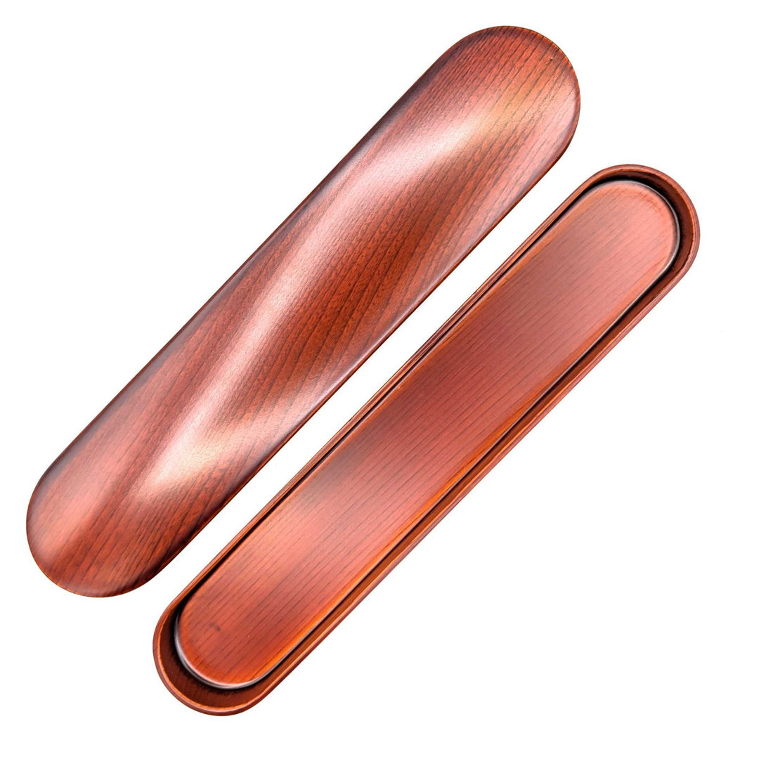 Aizu Lacquer Chopstick Box - Kijiro, Double-Pair Capacity(Engravable)