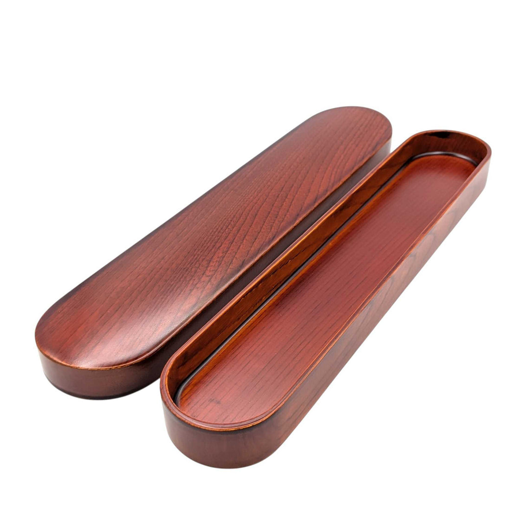Aizu Lacquer Chopstick Box - Kijiro, Double-Pair Capacity(Engravable)