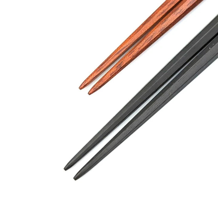 Edo-Karaki Heptagonal Pair Chopsticks - Macassar Ebony and Satine