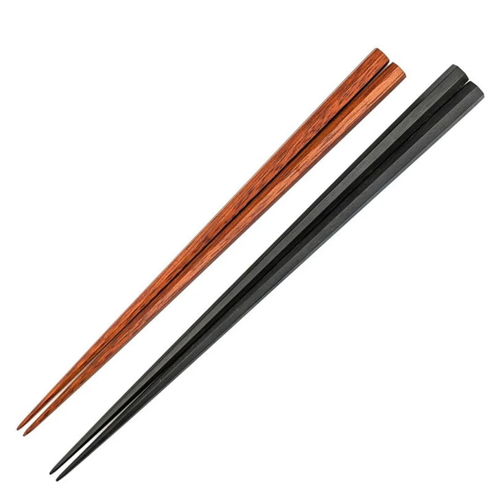 Edo-Karaki Heptagonal Pair Chopsticks - Macassar Ebony and Satine