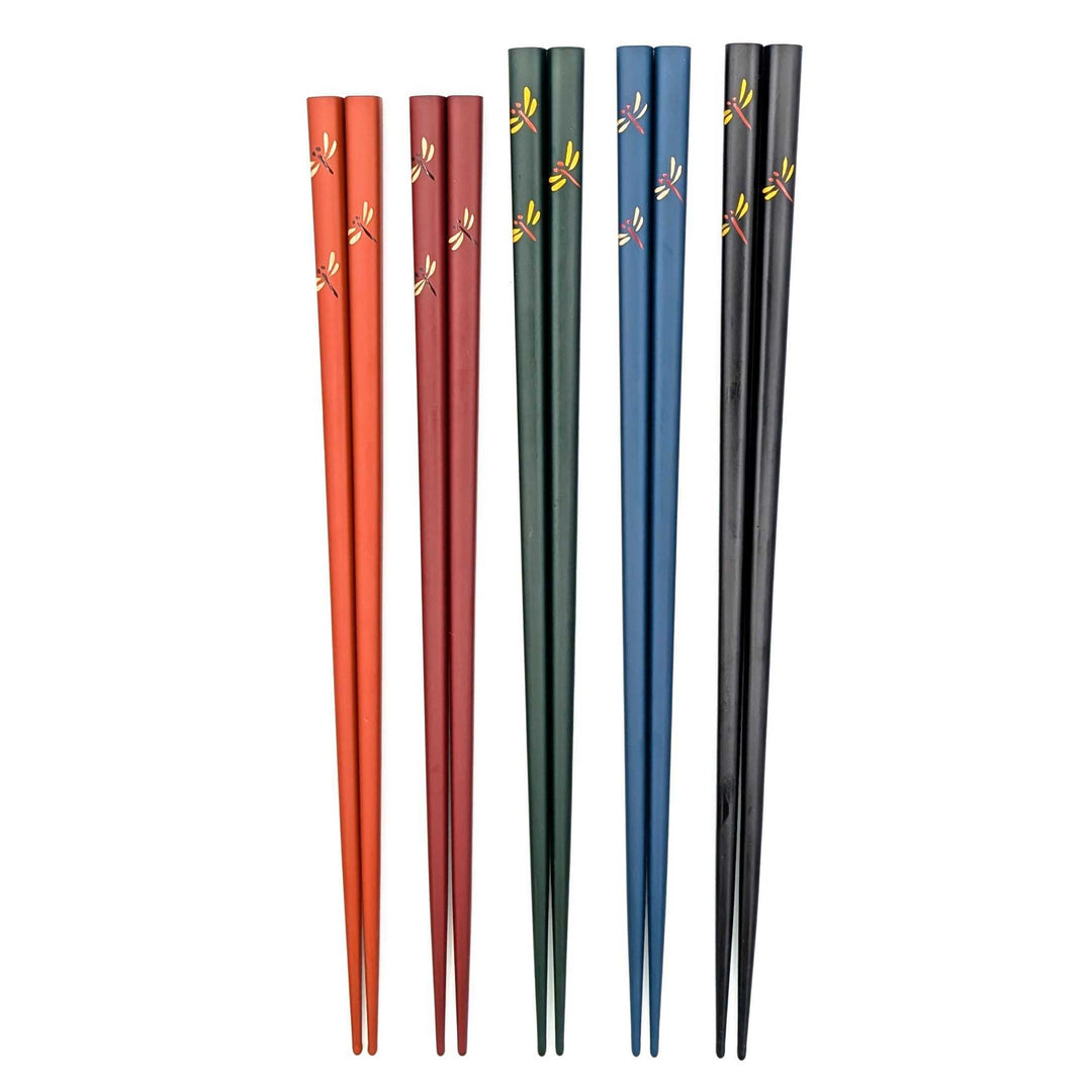 Kawatsura Lacquerware Chopsticks - Dragonfly Motif (Engravable)