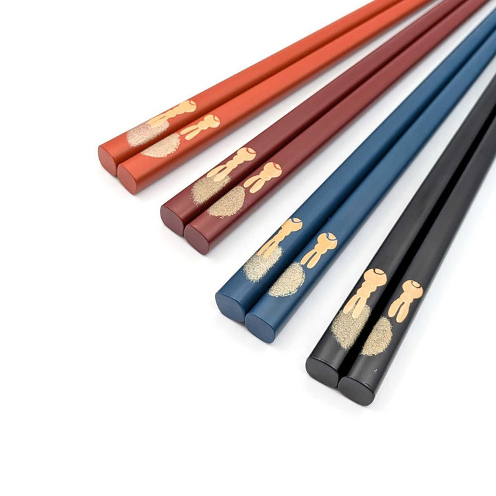 Kawatsura Lacquerware Chopsticks - Rabbit & Moon Motif (Engravable)