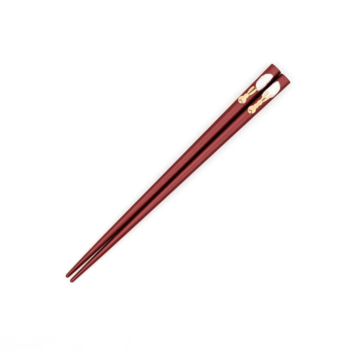 Kawatsura Lacquerware Children’s Chopsticks – Rabbit & Moon Motif (Engravable)