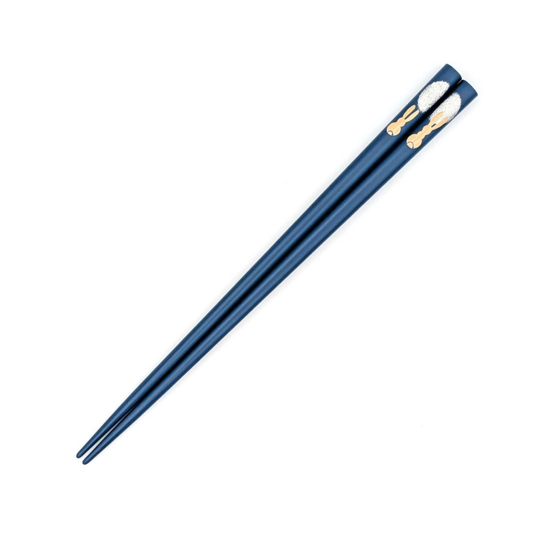 Kawatsura Lacquerware Children’s Chopsticks – Rabbit & Moon Motif (Engravable)