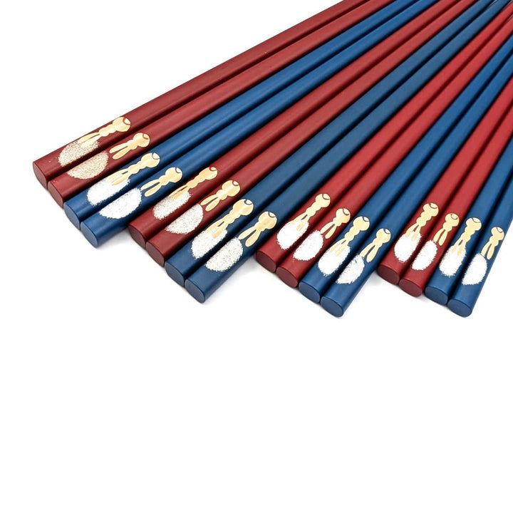 Kawatsura Lacquerware Children’s Chopsticks – Rabbit & Moon Motif (Engravable)