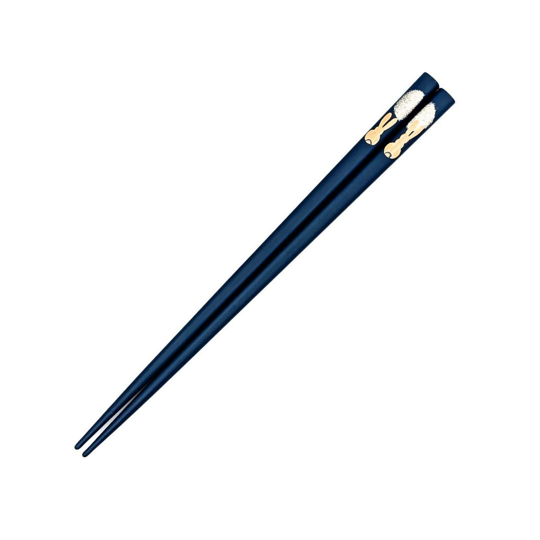 Kawatsura Lacquerware Children’s Chopsticks – Rabbit & Moon Motif (Engravable)