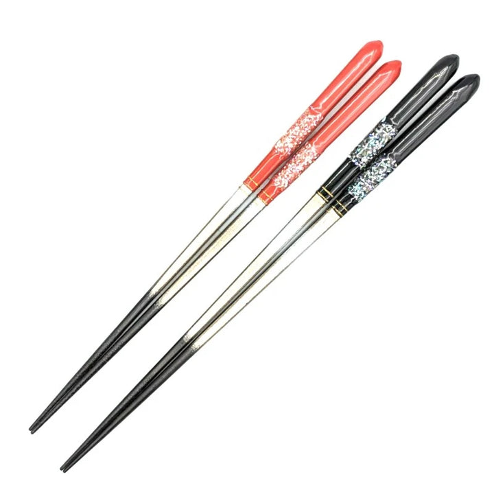 Wakasa-Nuri Starry Sky Pair Chopsticks with Shell Inlay - Dishwasher Safe