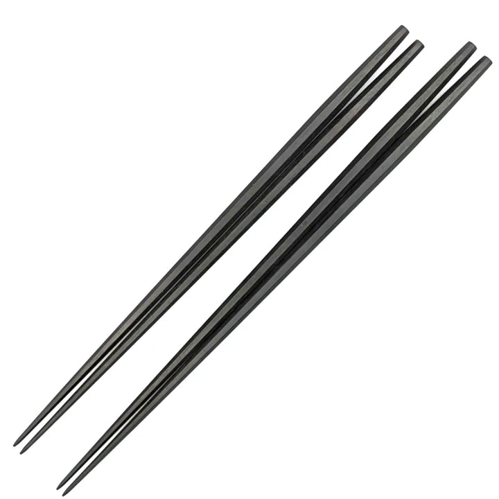 Edo-Karaki Octagonal Rikyu Pair Chopsticks - Macassar Ebony