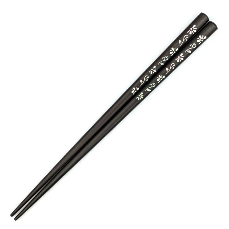 Shell Inlay Chopsticks Ebony